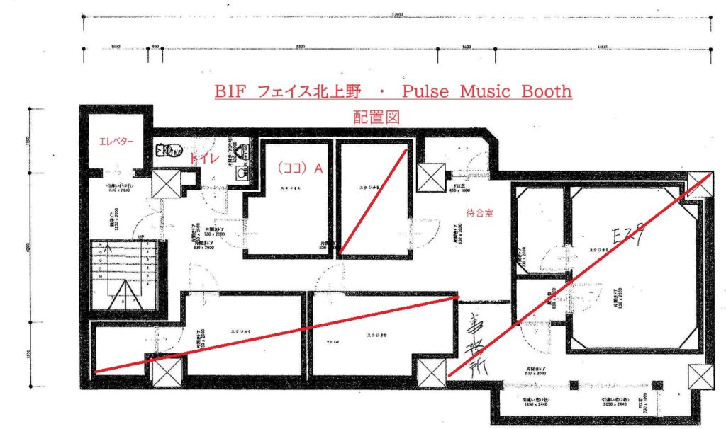 Pulse Music Booth  in 台東区【ワンオペ向き Private Studio】の間取り図